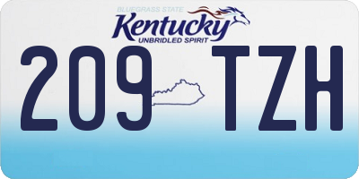 KY license plate 209TZH