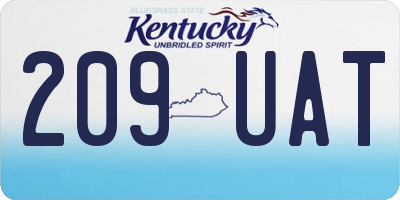 KY license plate 209UAT