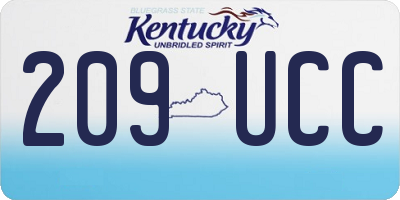 KY license plate 209UCC