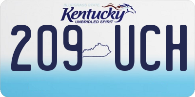 KY license plate 209UCH