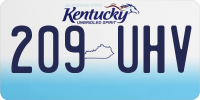 KY license plate 209UHV