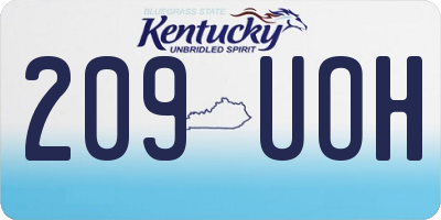 KY license plate 209UOH