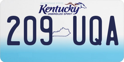 KY license plate 209UQA