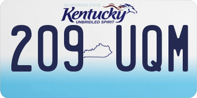 KY license plate 209UQM