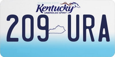 KY license plate 209URA