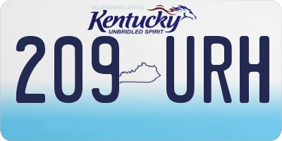 KY license plate 209URH