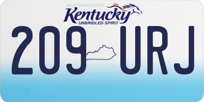 KY license plate 209URJ
