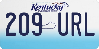 KY license plate 209URL