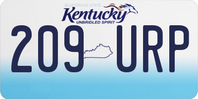 KY license plate 209URP