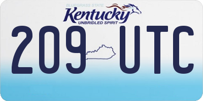 KY license plate 209UTC