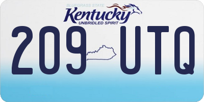 KY license plate 209UTQ