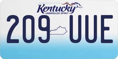 KY license plate 209UUE