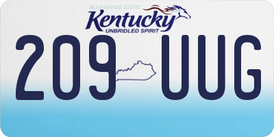 KY license plate 209UUG