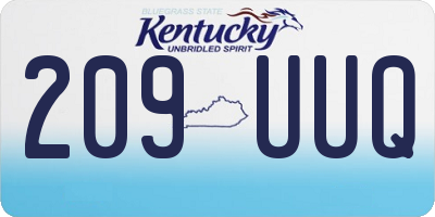 KY license plate 209UUQ