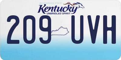 KY license plate 209UVH
