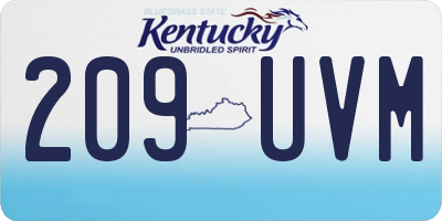 KY license plate 209UVM