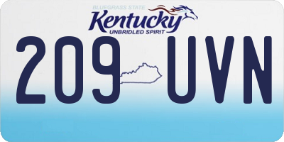KY license plate 209UVN