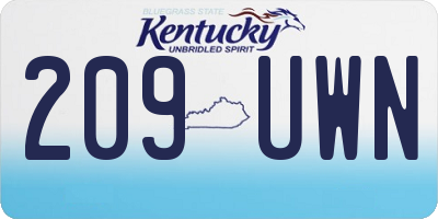 KY license plate 209UWN