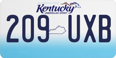 KY license plate 209UXB