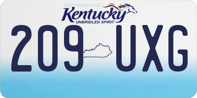 KY license plate 209UXG