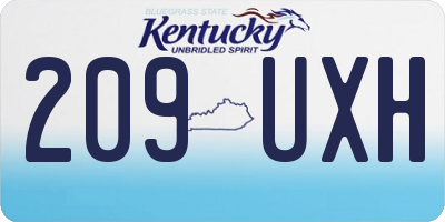 KY license plate 209UXH