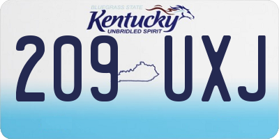 KY license plate 209UXJ