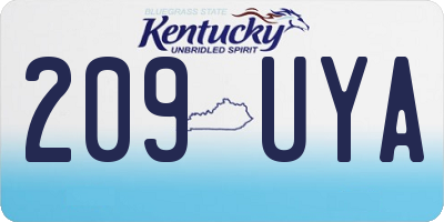 KY license plate 209UYA