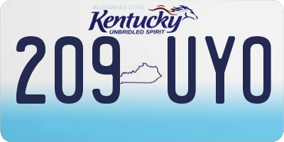 KY license plate 209UYO