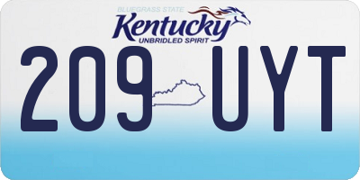 KY license plate 209UYT