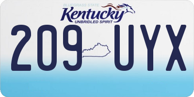 KY license plate 209UYX