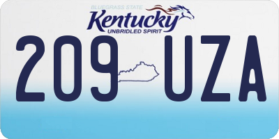 KY license plate 209UZA
