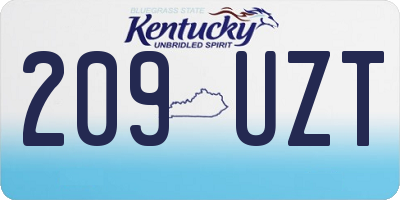 KY license plate 209UZT