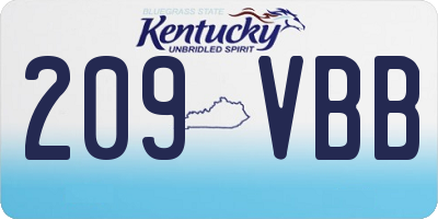 KY license plate 209VBB