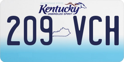 KY license plate 209VCH