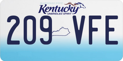 KY license plate 209VFE