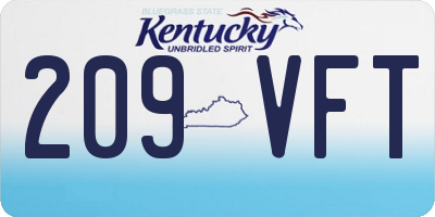 KY license plate 209VFT