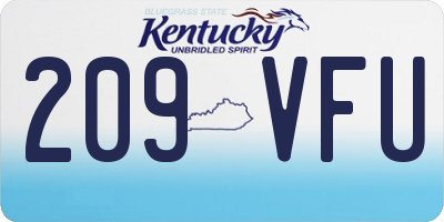 KY license plate 209VFU