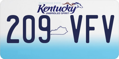 KY license plate 209VFV
