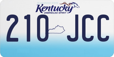 KY license plate 210JCC