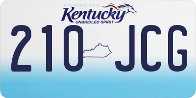 KY license plate 210JCG