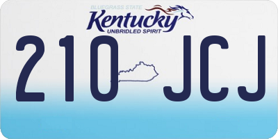 KY license plate 210JCJ