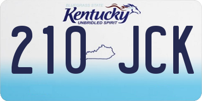 KY license plate 210JCK