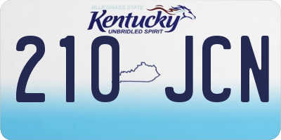 KY license plate 210JCN