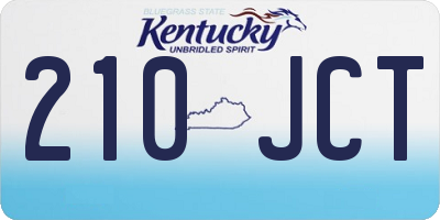 KY license plate 210JCT