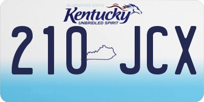 KY license plate 210JCX