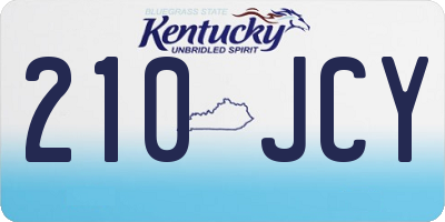 KY license plate 210JCY