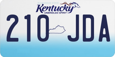 KY license plate 210JDA