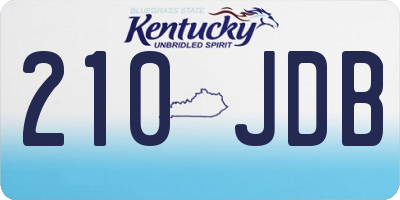 KY license plate 210JDB