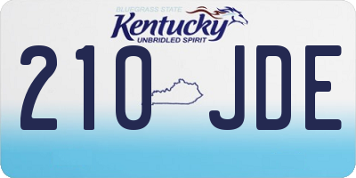 KY license plate 210JDE
