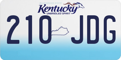 KY license plate 210JDG